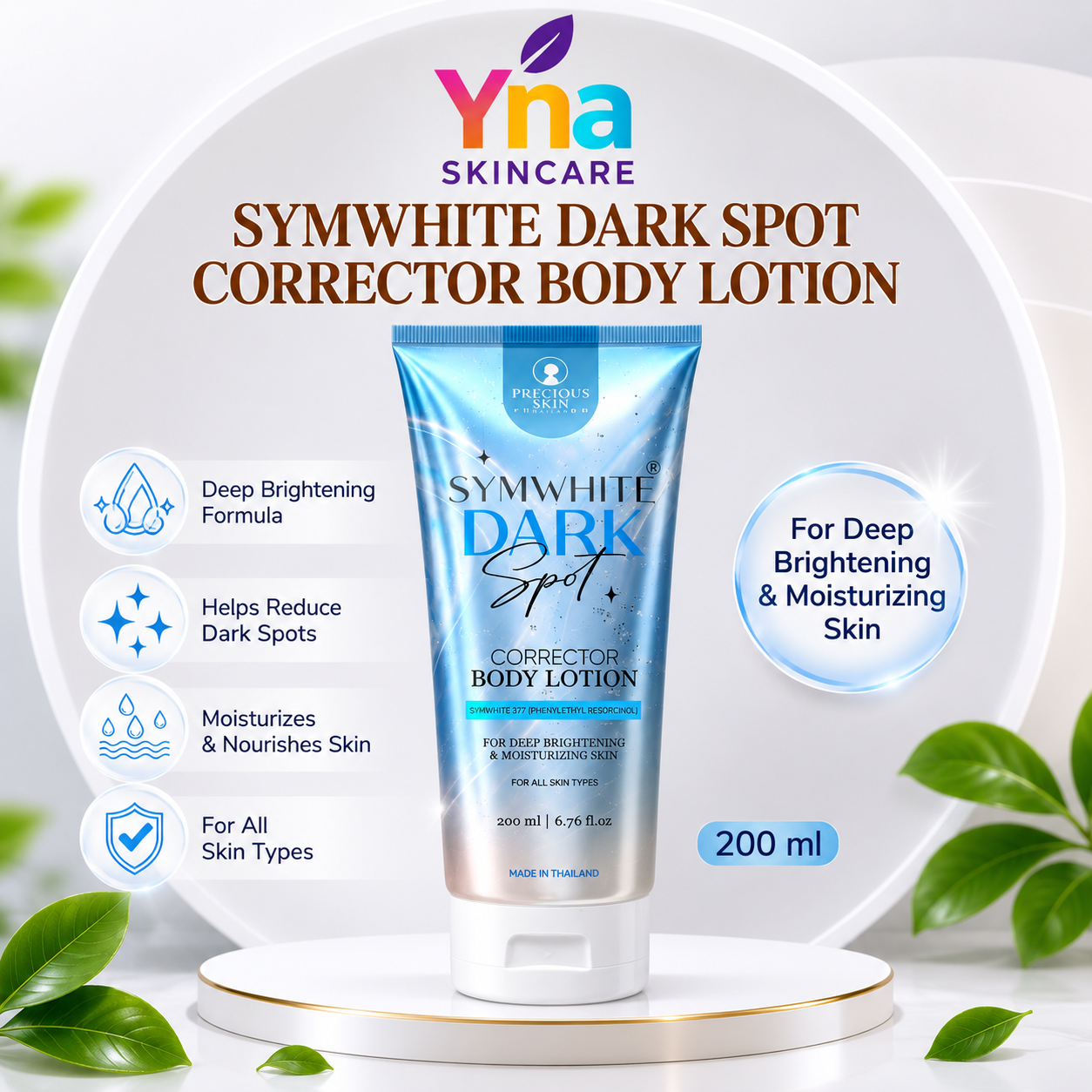SYMWHITE DARK SPOT CORRECTOR BODY LOTION Deep Brightening + Moisturizing Body Lotion
