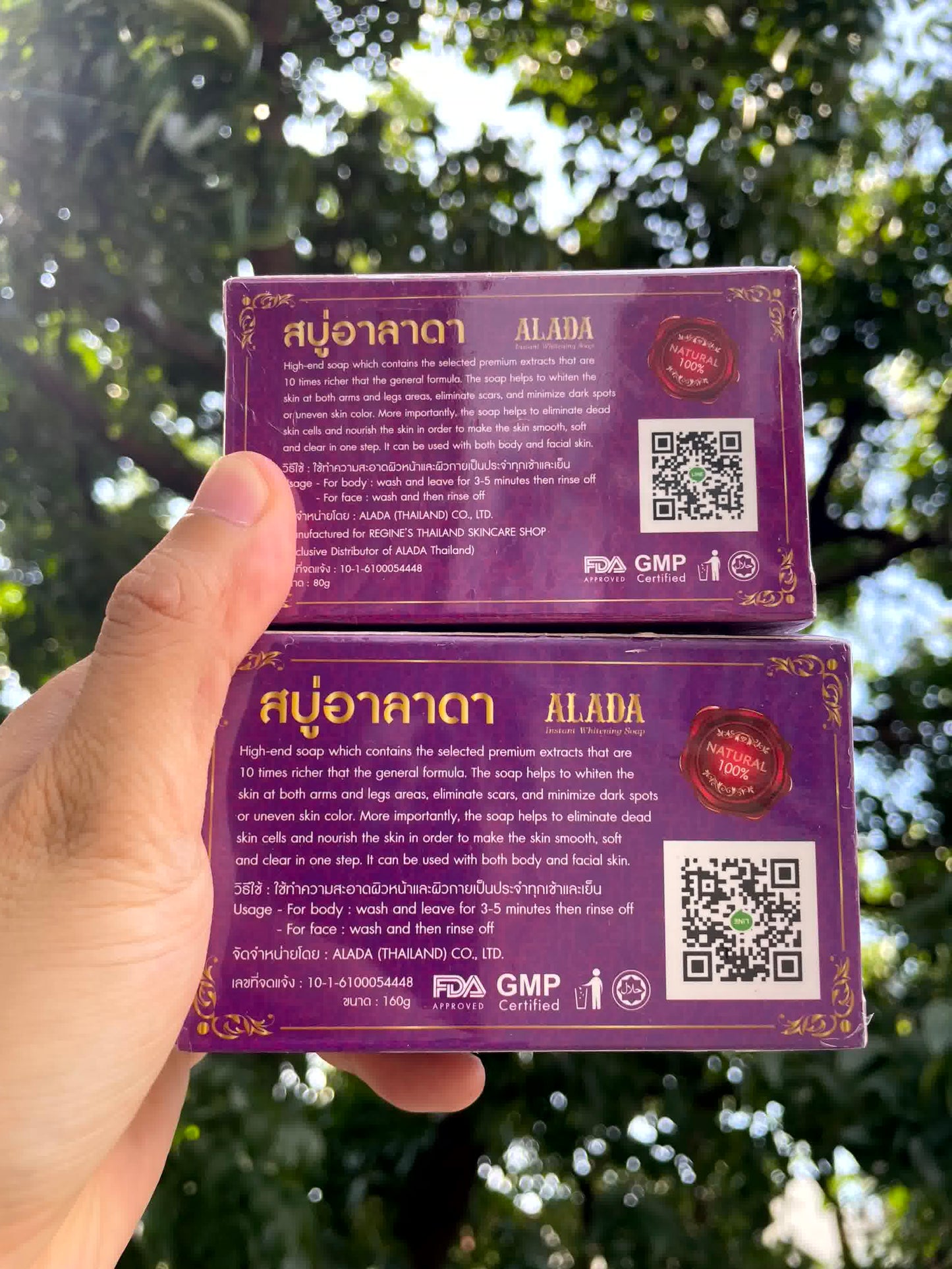 ALADA Whitening Soap – Thai Beauty Skin Brightening Bar (80g)