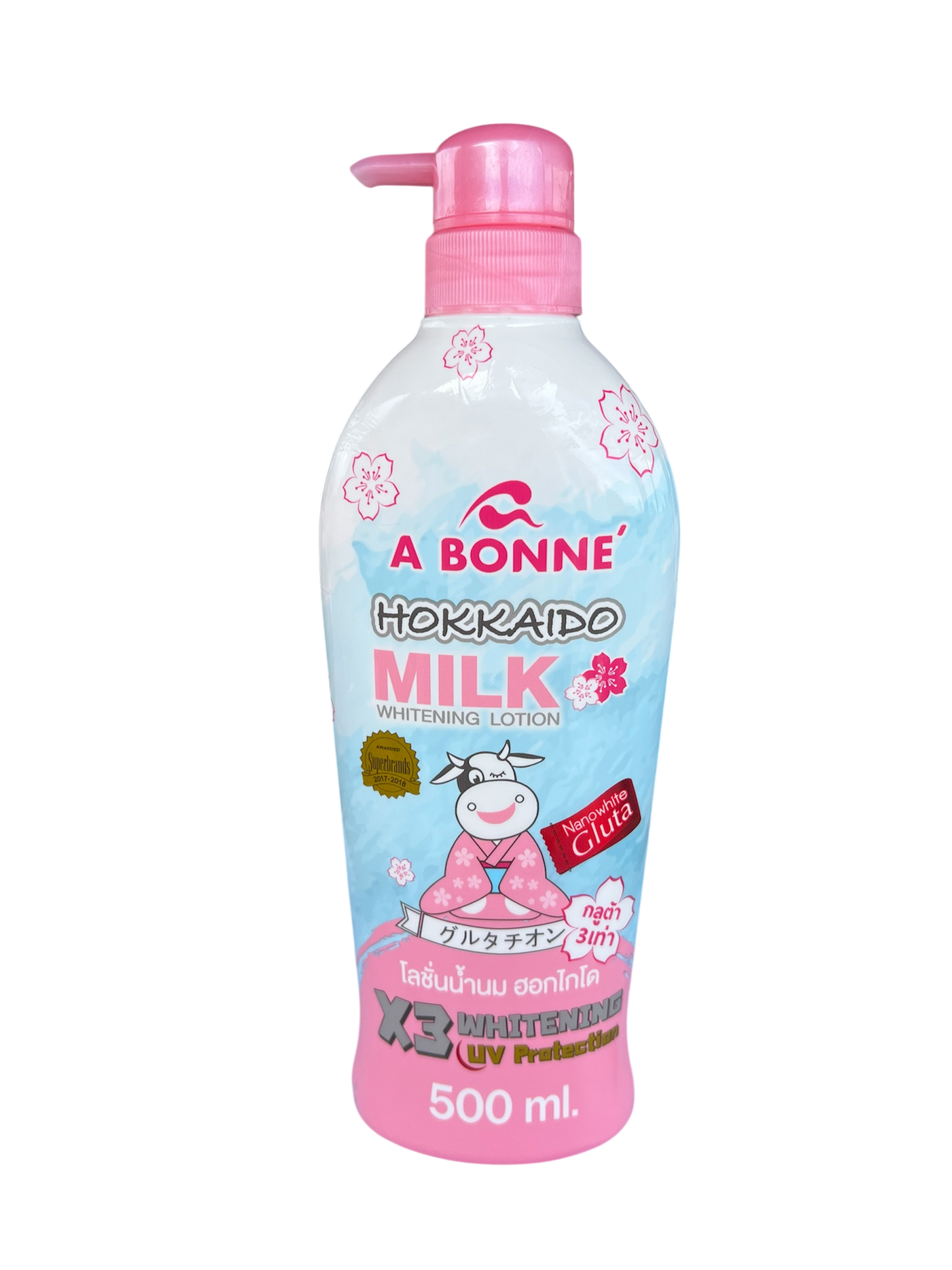 A Bonne’ Hokkaido Milk Whitening Lotion with Glutathione (500ml)