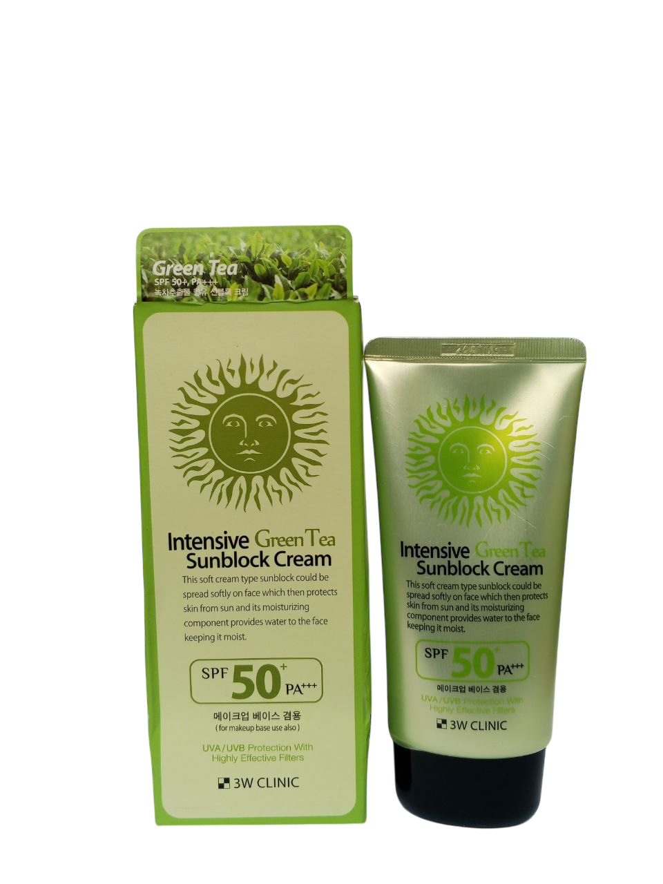 3W Clinic Intensive Green Tea Sunblock Cream SPF 50+ PA+++ (70ml)