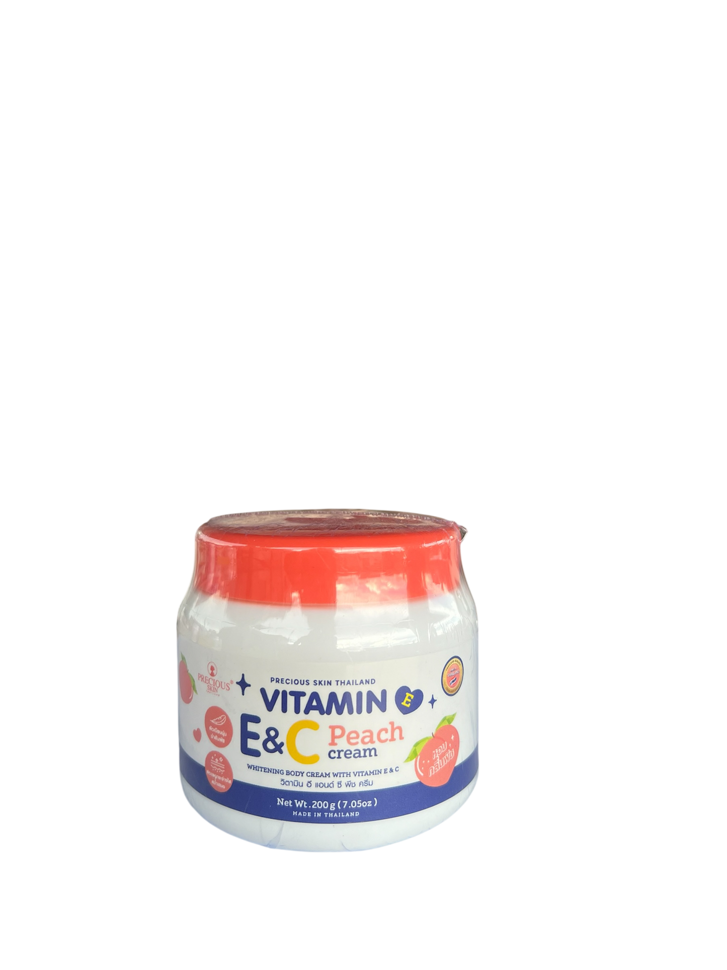Precious Skin Vitamin E & C Peach Cream – Whitening & Brightening Body Moisturizer