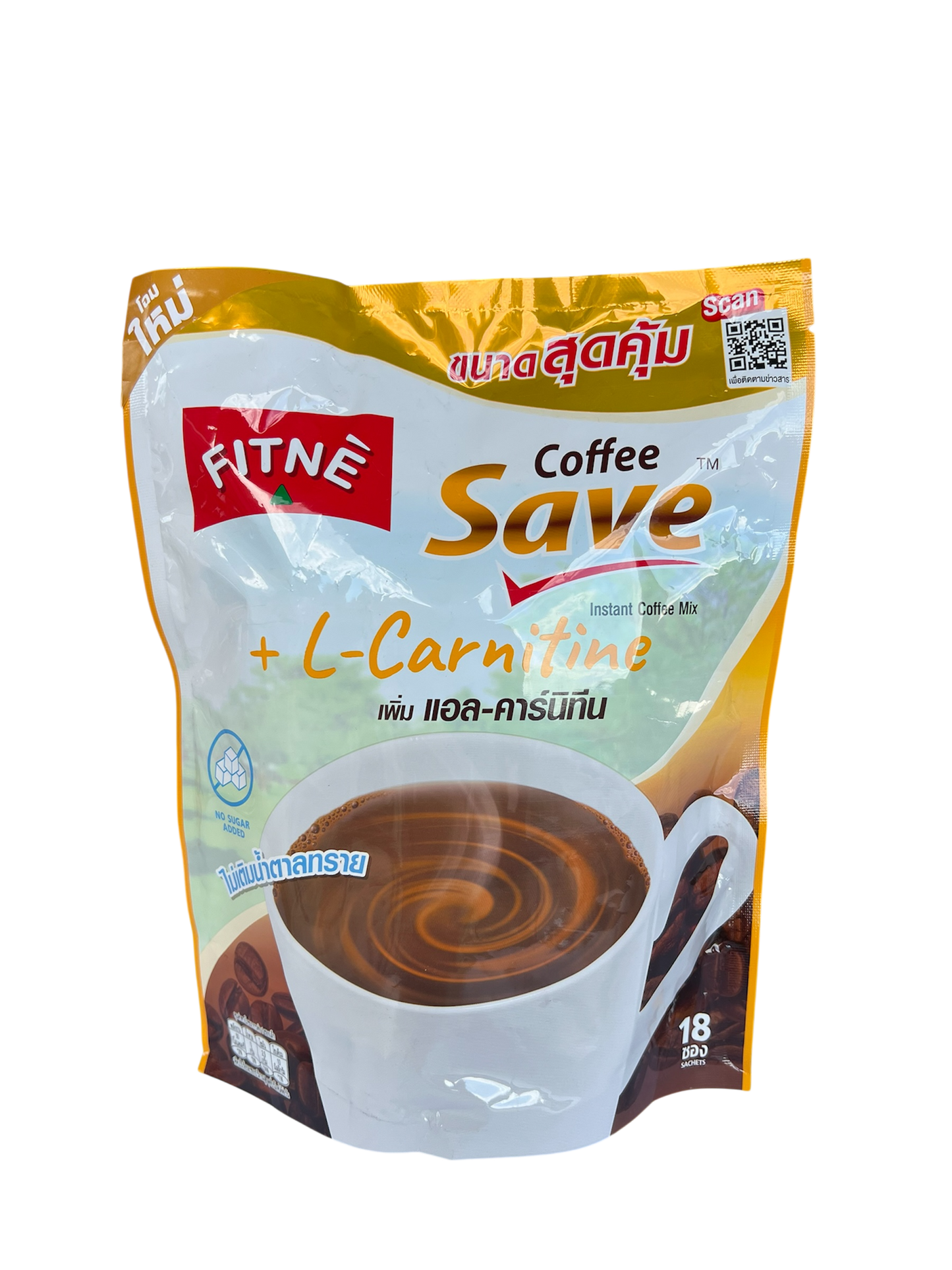 Fitné Coffee Save + L-Carnitine – Instant Slimming Coffee Mix (18 Sachets)