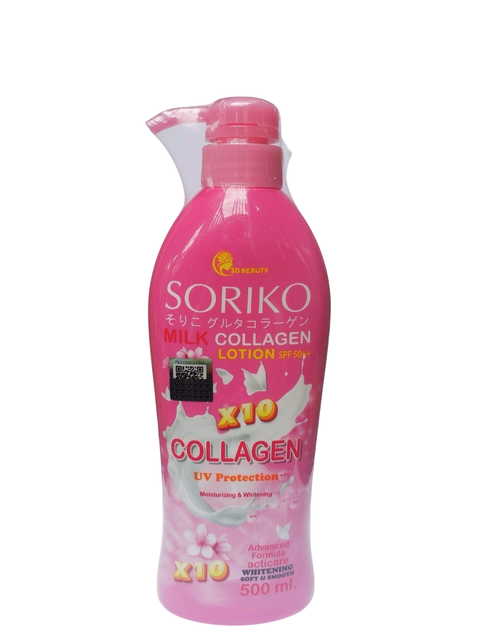 SORIKO Milk Collagen Whitening Body Lotion SPF 50+ (500ml)