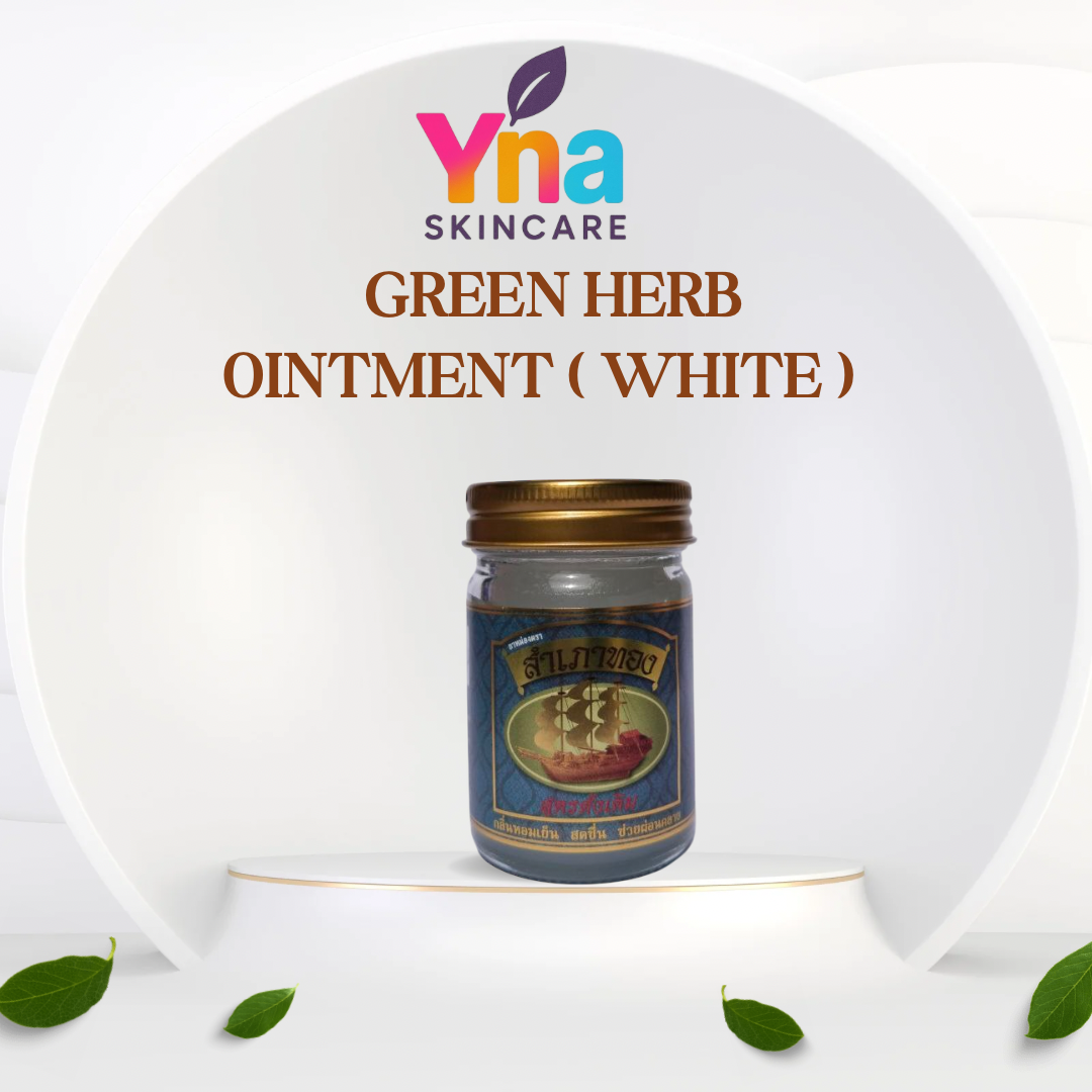GREEN HERB OINTMENT (WHITE) Cooling Herbal Ointment for Pain, Itching & Inflammation Relief