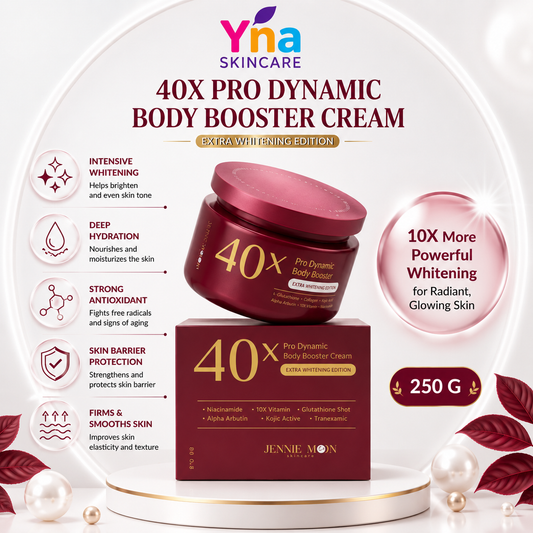 JENNIE MOON 40X PRO DERMA WHITE BODY BOOSTER CREAM  40X Active Whitening Complex Brightening & Moisturizing Body Cream