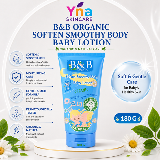 B&B ORGANIC SOFTEN SMOOTHY BODY BABY LOTION  Gentle Moisturizing Baby Lotion for Soft & Healthy Skin