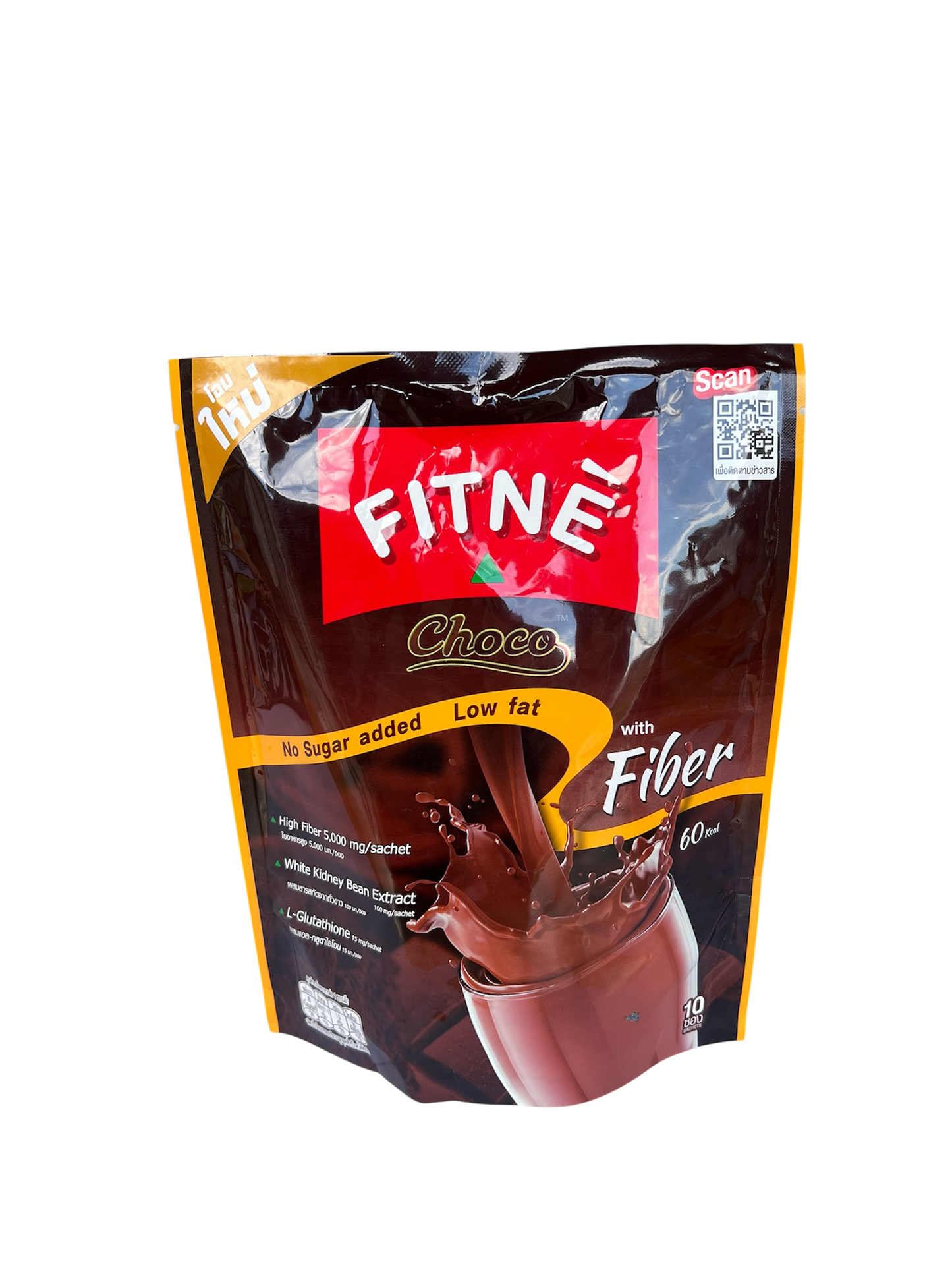 Fitné Choco Low Fat with Fiber – Sugar-Free Chocolate Drink (10 Sachets)