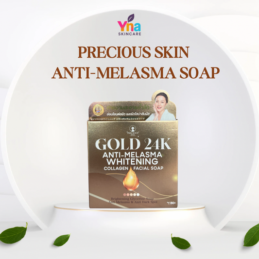 Precious Skin Gold 24K Anti-Melasma Soap – Whitening & Collagen Facial Care (60g)