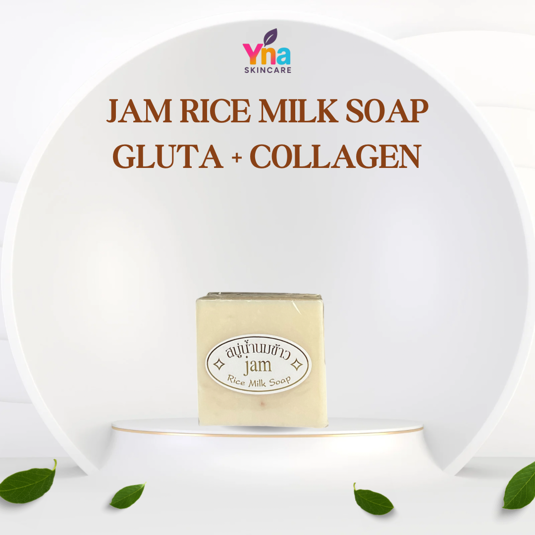 Jam Rice Milk Soap – Gluta + Collagen Whitening & Moisturizing (65g)