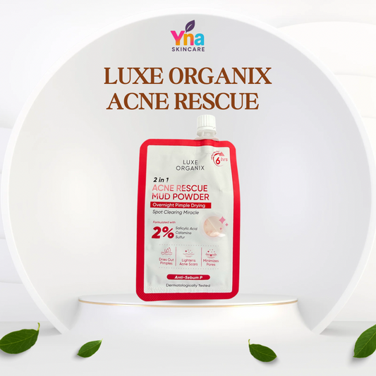 Luxe Organix 2-in-1 Acne Rescue Mud Powder – Overnight Pimple Drying