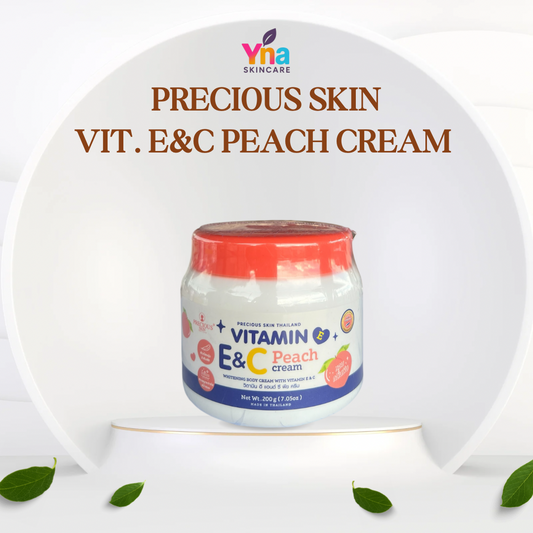 Precious Skin Vitamin E & C Peach Cream – Whitening & Brightening Body Moisturizer