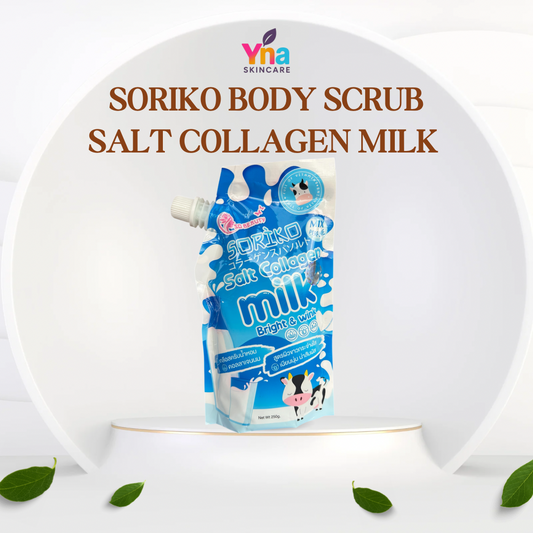 Soriko Body Scrub Salt Collagen Milk – Whitening & Smoothing (250g)