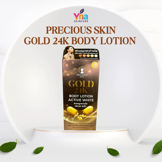 Precious Skin Gold 24K Body Lotion – Active White Whitening & Moisturizing (500ml)