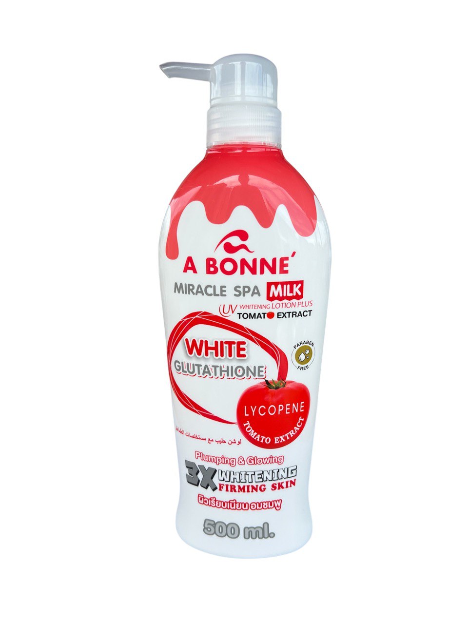 A Bonne’ Miracle Spa Milk UV Whitening Lotion Plus Tomato Extract & Glutathione (500ml)