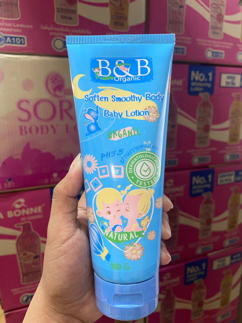 B&B ORGANIC SOFTEN SMOOTHY BODY BABY LOTION  Gentle Moisturizing Baby Lotion for Soft & Healthy Skin