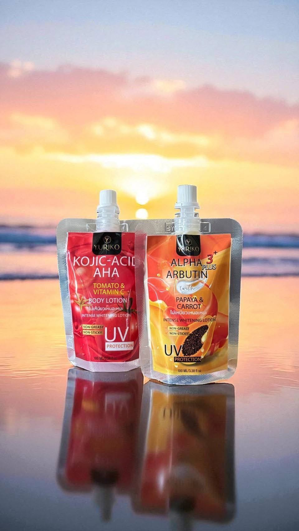 YURIKO ALPHA ARBUTIN 3 PLUS+ WITH PAPAYA & CARROT BODY LOTION  Intense Whitening Body Lotion with UV Protection